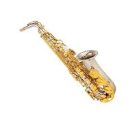 student saxophone Made In Japan Alto Saxophone Nickel Plated Gold Key Professional Sax Mouthpiece With Case And Accessories (Color : Light Grey)
