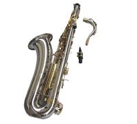 student saxophone Tenor Saxophone Musical Instruments Bb Tone Nickel Silver Plated Tube Gold Key Sax With Case