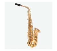 student saxophone Tune Alto Saxophone Phosphorus Copper Rose Gold Lacquer Button E Flat Alto Sax Musical Instrument With Case (Color : Gold copper material)