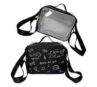 Student School Bag Lovely Cats Backpack Clear Ita Backpack Crossbody Preppy Styles Shoulder for Pin Display Preppy Styles Crossbody Bag for Women