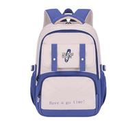 Student Schoolbag College Students Female Junior High School High School Large Capacity Versatile Girls Campus Shoulder Bag (Blue One Size)