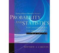 Student Solutions Manual for DeVore's Probability and Statistics for Engineering and the Sciences