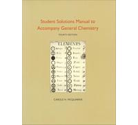 Student Solutions Manual to Accompany General Chemistry: Rsc