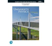 Student Study Guide and Solutions Manual for University Physics, Volume 1 (Chapters 1-20)