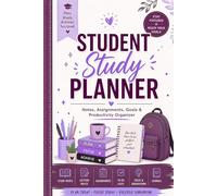 Student Study Planner: Notes, Assignments, Goals & Productivity Organizer for School and College