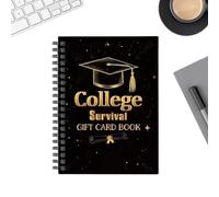 Student Survival Gift Book, College Card Organizer Holder, Handmade Style with Pocket Storage, Memory Keepsake Album for Notes and Cards Use, Gift Book with Creative Style Design for School