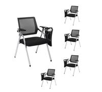 Student Tablet Arm Chair ckable Folding Office Chairs for Conference & Office Use table 5-Piece Set with Desk Attacent & Supportive Backrest