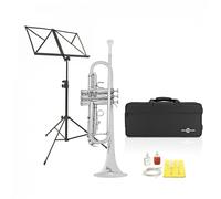 Student Trumpet Beginner Pack by Gear4music Silver