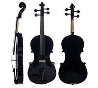 Student violin 4/4 Full Size Acoustic Violin Colored Basswood Fiddle Black Solidwood Fitted Violin With Carrying Case Brazilwood Bow Adult violin (Color : 01)