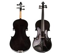 Student violin Beginner Black Violin Maple Wood Student Fiddle Violin Bow Shoulder Rest With Case Adult violin (Color : 1/4)