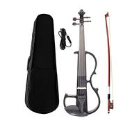 Student violin Black Electric Violin 4/4 Violin Solid Wood Electric Silent Violin With Fittings Fingerboard Students Violin/Fiddle Adult violin