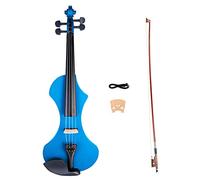 Student violin Blue 4/4 Full Size Electric Fiddle 4 String Violin Electronic Violin Silent Violin Kit Adult violin
