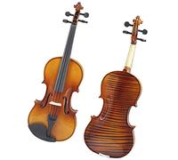 Student violin Bright Single-plate Pattern Handmade Violin Musical Instrument Beginner Students Practice Violin Set Adult violin (Color : 1/2)