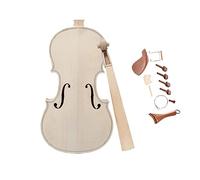 Student violin DIY 4/4 Full Size Violin Kit Natural Solid Wood Acoustic Fiddle Spruce Top Maple Back Neck Tailpiece Set Adult violin (Color : 01)