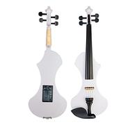 Student violin Electric Violin 4/4 Matte White Full Size Solid Wood Electronic/Silent Violin Set With Violin Bow Violin Case Violin Strings Adult violin