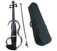 Student violin Full Size Colored Solid Wood 4/4 Electric Silent Violin Kit With Ebony Fittings Brazil Wood Bow Adult violin (Color : 02)