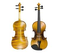 Student violin Handmade Solidwood 4/4 Violin Beautiful Spruce Top Full Size Acoustic Violin With Brazilwood Bow Carry Bag Adult violin