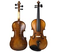 Student violin Matte Handmade Solid Wood Tiger-grain Violin Beginners Professional Playing Practice Violin Instrument Adult violin (Color : 1/8)