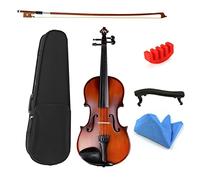 Student violin Natural Flamed Maple Acoustic Violin Matt Violin Full Set Size Musical Instrument With Accessories Adult violin (Color : 1/2)
