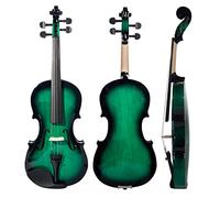 Student violin New Acoustic Violin 4/4 Full Size Violin Fiddle With Case Bow For Students Beginners Gradient Green-black Color Adult violin (Color : 3/4)