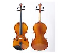 Student violin New Handmade White Pine Solid Wood Bright Violin Natural Pattern Violin Musical Instrument Set Adult violin (Color : 3/4)