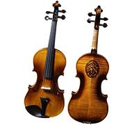 Student violin Professional Spruce Maple Solid Wood Performance Violin Musical Instrument Ebony Accessories Adult violin (Color : 3/4)