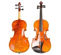 Student violin Professional Violin 20 Years Old Naturally Dried Stripes Maple Violin Body Handmade 4/4 Violin Musical Instrument Adult violin (Color : 3/4)
