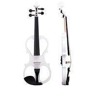 Student violin White Electric Violin Full Size 4/4 Size Electric Silent Fiddle Solid Wood Student Beginner Violin Set Adult violin