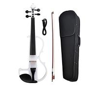 Student violin White Violin Solid Wood 4/4 Electric Silent Violin With Bow Violin Case Kit Clear Sounds Adult violin