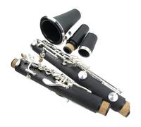 Students clarinet 17key B Flat Clarinet Instrument Double Two Section Performance Beginner(Silver plating)