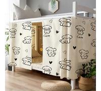 Students Dormitory Bunk Bed Curtain Dustproof Ventilation Blackout Cloth Mosquito Nets Single Bed Tent Curtain Bed Canopy Soft Sleep Privacy Protection Bunk Drapery
