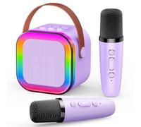 Students Microphone Toy for 3-12 Year Old Girls Birthday Gifts for Teenage Girls Singing Karaoke Microphone with Lights & Voice Changer Perfect for Toddlers & Preteens