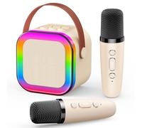 Students Microphone Toy for 3-12 Year Old Girls Birthday Gifts for Teenage Girls Singing Karaoke Microphone with Lights & Voice Changer Perfect for Toddlers & Preteens