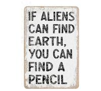 Students Teachers Gift Aliens Find Earth You Find Pencil Funny Math Science History Classroom Study Room Wall Decor 8x12 Inch