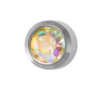 Studex AB Crystal Regular 4mm Stainless Steel Bezel Setting Ear Piercing Stud Earrings
