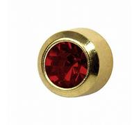 Studex January/Garnet Mini 2mm Gold Plated Bezel Setting Ear Piercing Stud Earrings Birthstone