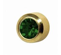 Studex May/Emerald Mini 2mm Gold Plated Bezel Setting Ear Piercing Stud Earrings Birthstone
