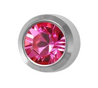 Studex October/Rose Regular 4mm Stainless Steel Bezel Setting Ear Piercing Stud Earrings Birthstone