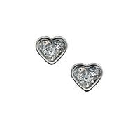 Studex Sensitive 6mm Heart with Clear Glitter Centre Stainless Steel Stud Earrings