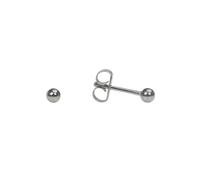 STUDEX Sensitive Ball Stud Earrings | Hypoallergenic and Nickel Safe for Sensitive Ears | High Fashion Earrings for Women and Men, 3 mm, Sterling Silver