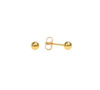 STUDEX Sensitive Ball Stud Earrings | Hypoallergenic and Nickel Safe for Sensitive Ears | High Fashion Earrings for Women and Men, 4 mm, Yellow Gold, No Gemstone
