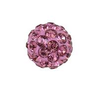Studex Sensitive Large 8mm Rose Crystal Fireball Stainless Steel Stud Earrings