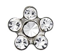 Studex Sensitive Regular Clear Crystal Daisy Silver Coloured Stainless Steel Stud Earrings 5mm Setting
