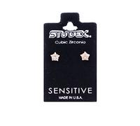 STUDEX Sensitive Stainless Steel 5mm Star CZ G/P Fashion Earrings 452S