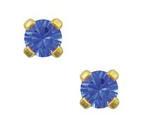 Studex Tiny Tips 3mm September/Sapphire CZ Birthstone Gold Plated Childrens Hypo-allergenic Stud Earrings