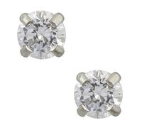 Studex Tiny Tips CZ Cubic Zirconia 4mm Claw Setting Stainless Steel Childrens Hypo-allergenic Stud Earrings