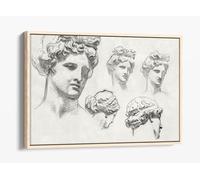 Studies for Apollo and the Muses by John Singer Sargent Canvas Floater Frame Print Picture Art - Light Oak Frame 24 inch wide x 16 inch high