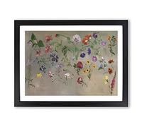 Studies Of Flowers Vol.1 By Jacques Laurent Agasse Classic Painting Framed Print | A4 Black Framed Wall Art | Ready to Hang | Classic Floral Picture | Living Room Bedroom Lounge Office