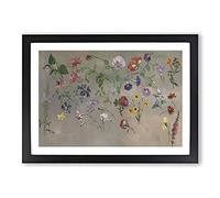 Studies of Flowers Vol.1 by Jacques-Laurent Agasse Framed Print | A2 Black Framed Wall Art | Ready to Hang | Modern Floral Picture | Living Room Bedroom Lounge Office
