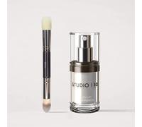 Studio 10 | Youth Lift Glow-Plexion Primer, Illuminator and Highlighter & Pro-quality Double Ended Foundation, Crème or Face Makeup Brush for Flawless Finish (£12 bundle saving)